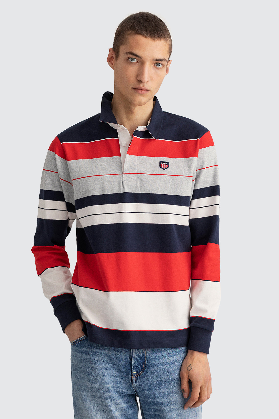 Gant Striped Retro Rugger Blue