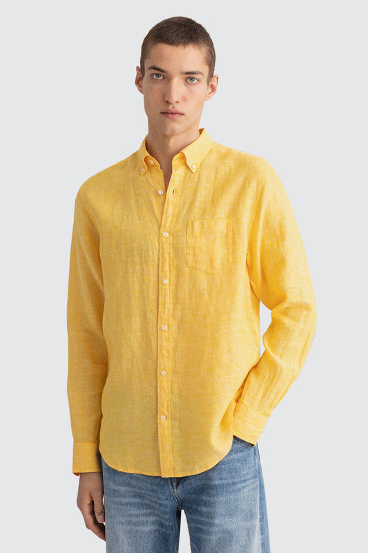 Gant Regular Linen Shirt Solar Power
