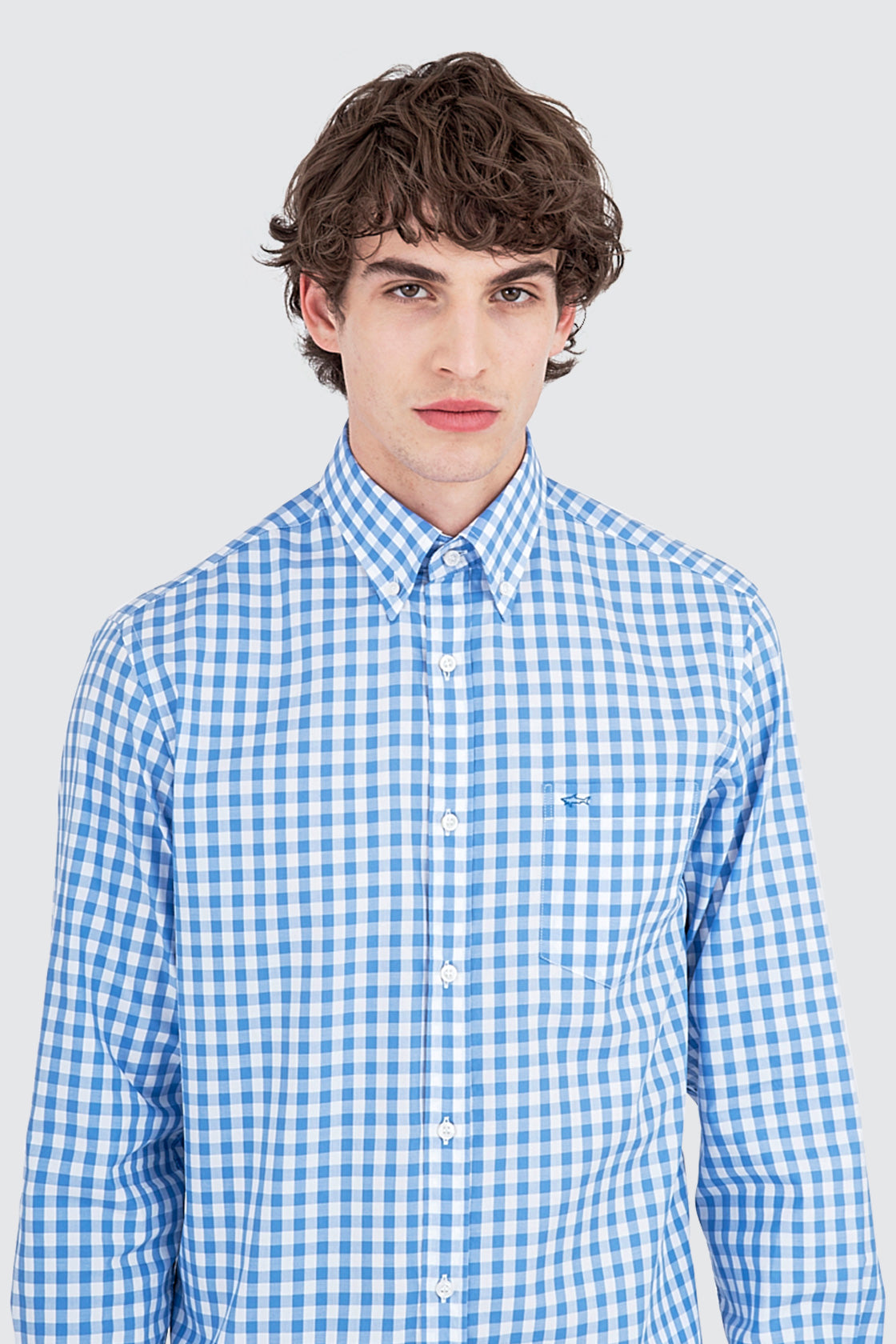 Paul & Shark Check Shirt Light Blue