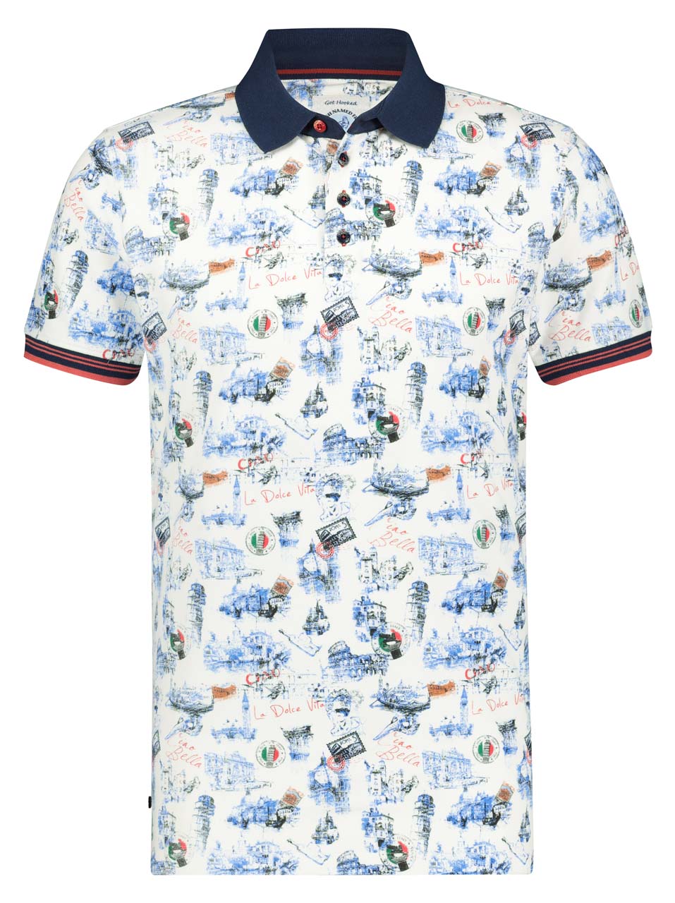 A Fish Named Fred Italy Map Polo Off White