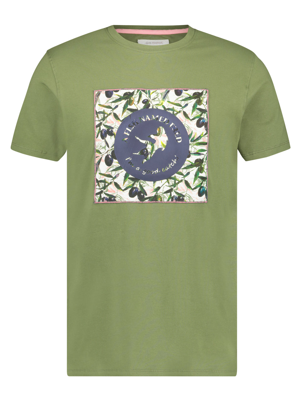 A Fish Named Fred Olive Tee Green