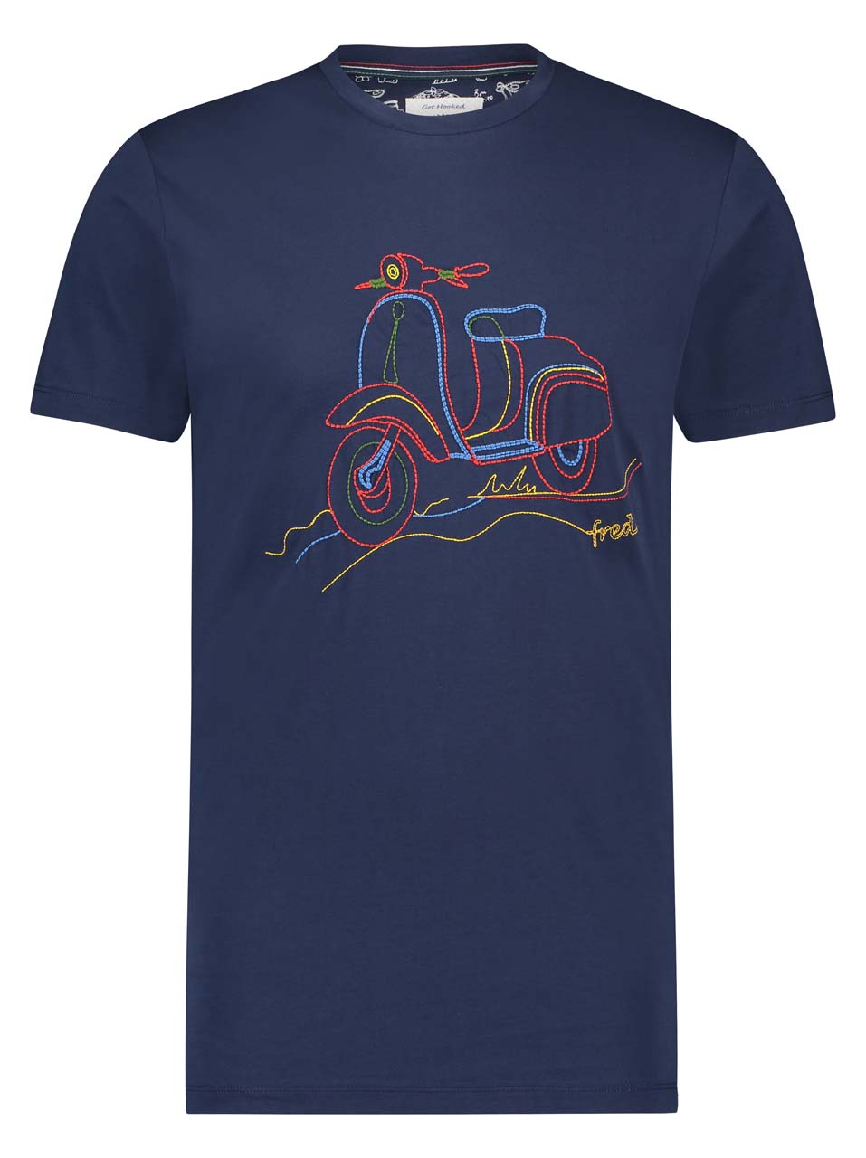 A Fish Named Fred Scooter Tee Navy