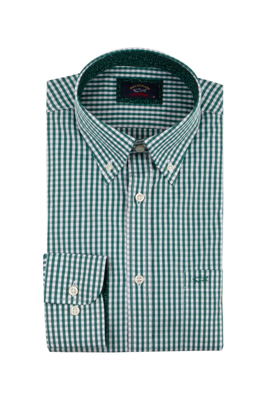 Paul & Shark Green Check Sports Shirt