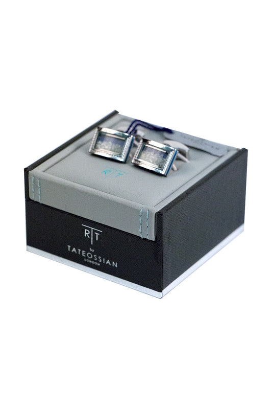 Tateossian Rectangle Dust Enamel Cufflinks