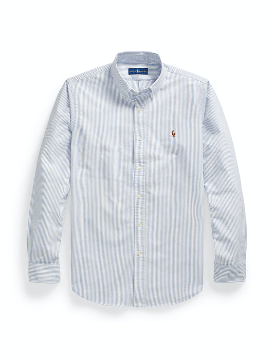Polo Ralph Lauren Custom Fit Oxford Shirt Blue Stripe