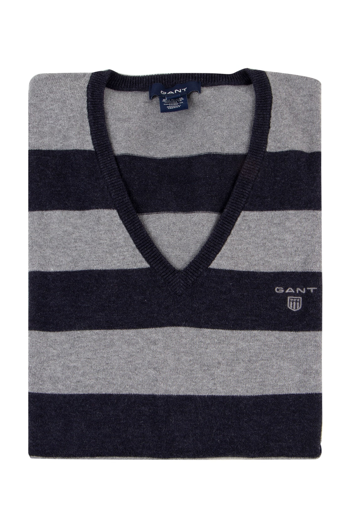 Gant Cotton Bar Stripe V-Neck Top