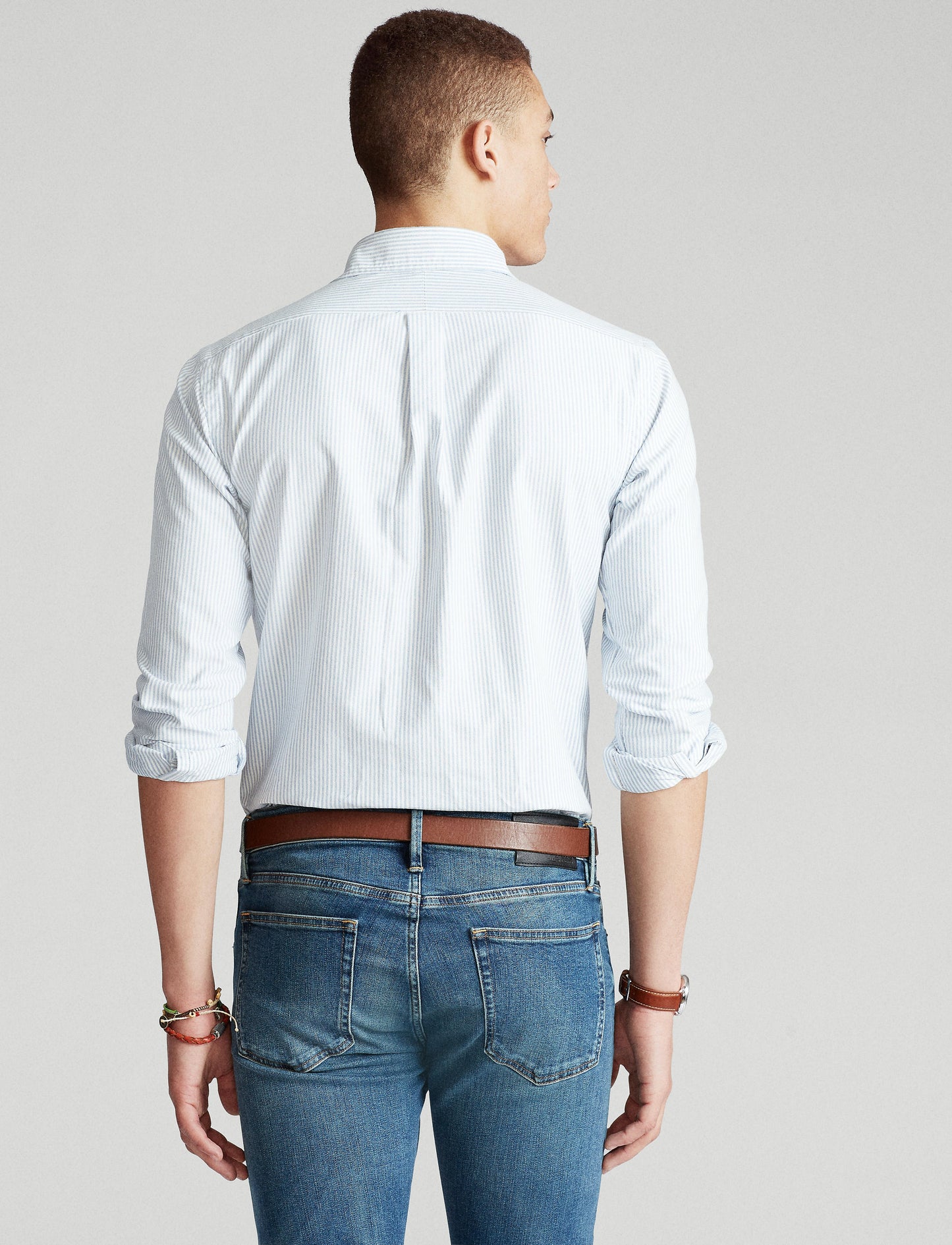 Polo Ralph Lauren Custom Fit Oxford Shirt Blue Stripe