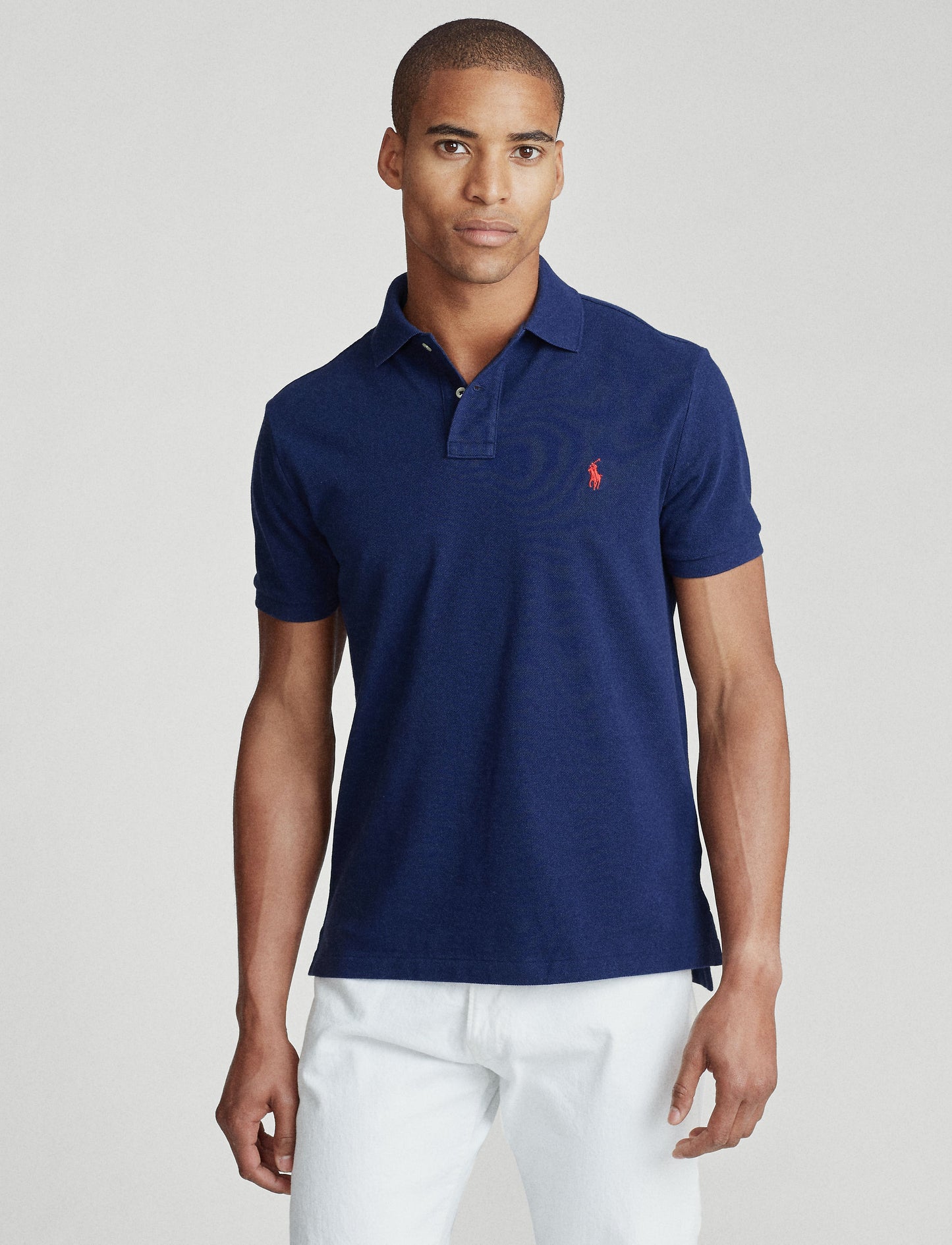 Polo Ralph Lauren Slim Fit Mesh Polo Deep Blue