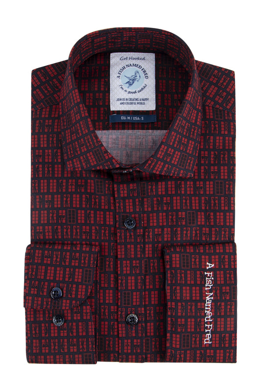 A Fish Named Fred Casual Shirt Red