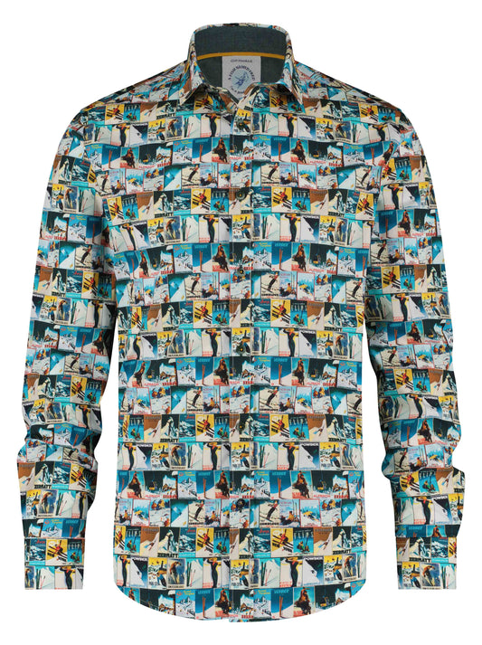 A Fish Named Fred Poster Print Shirt Green