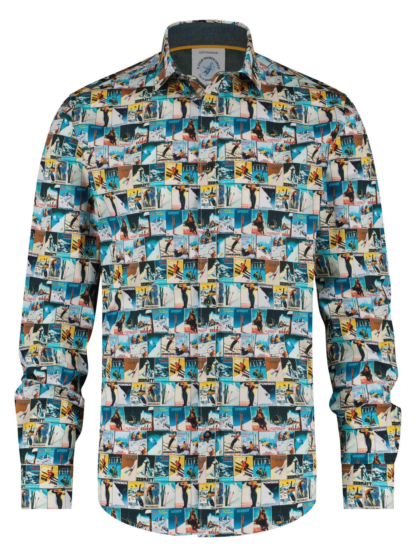 A Fish Named Fred Poster Print Shirt Green