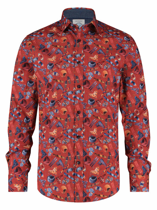 A Fish Named Fred Skiing Shirt Red