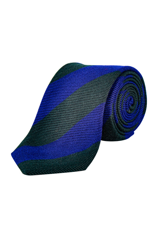 Ascot 8cm Tie Blue/Green Stripe