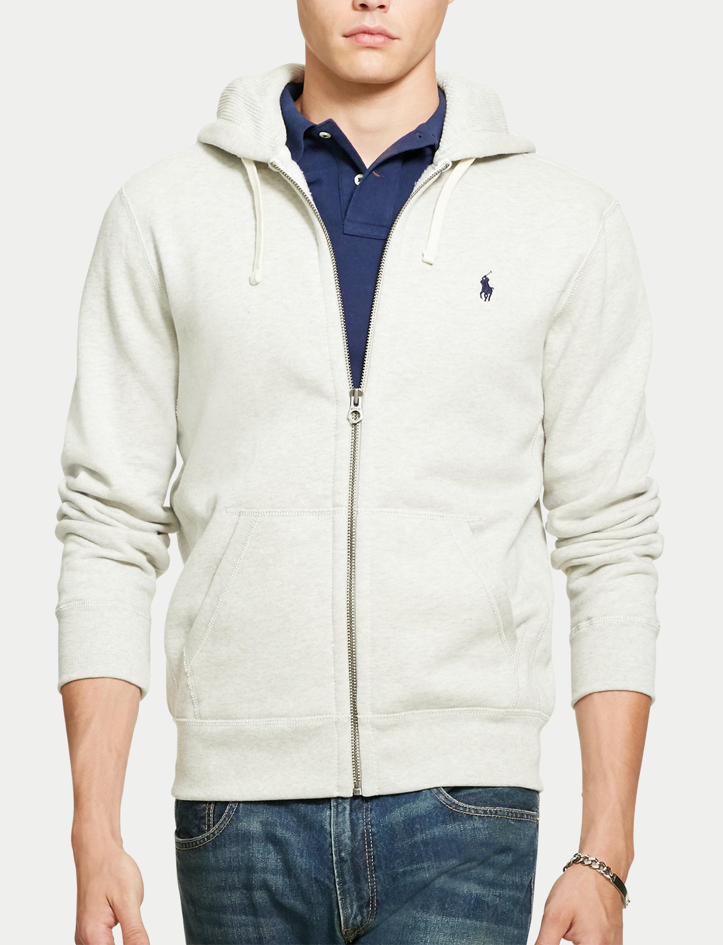 Polo Ralph Lauren Fleece Full-Zip Hoodie Light Grey