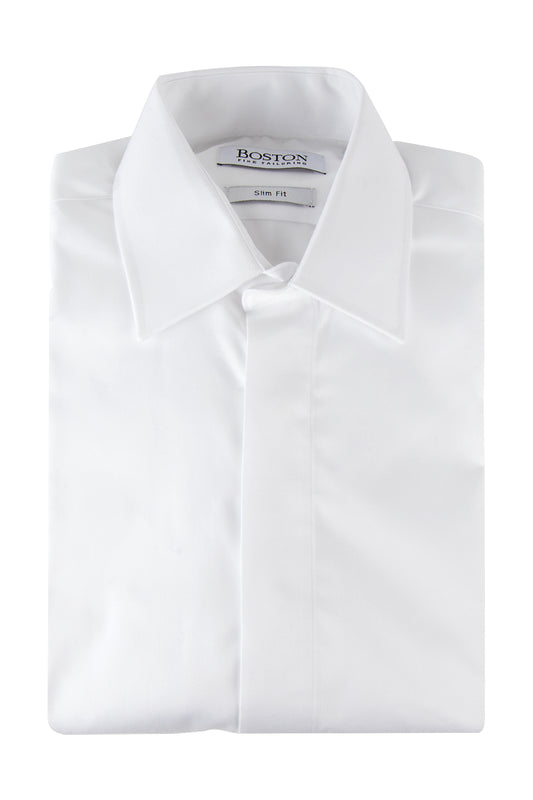 Boston Liberty French Fly Front Shirt White