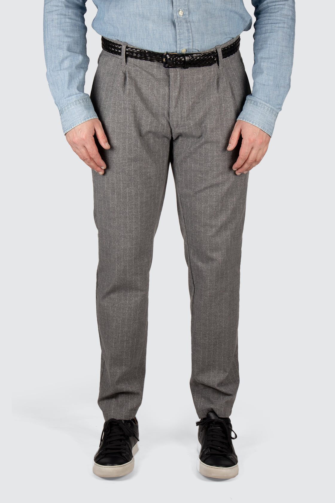 Brax Silvio P Cotton Trouser 32L Silver