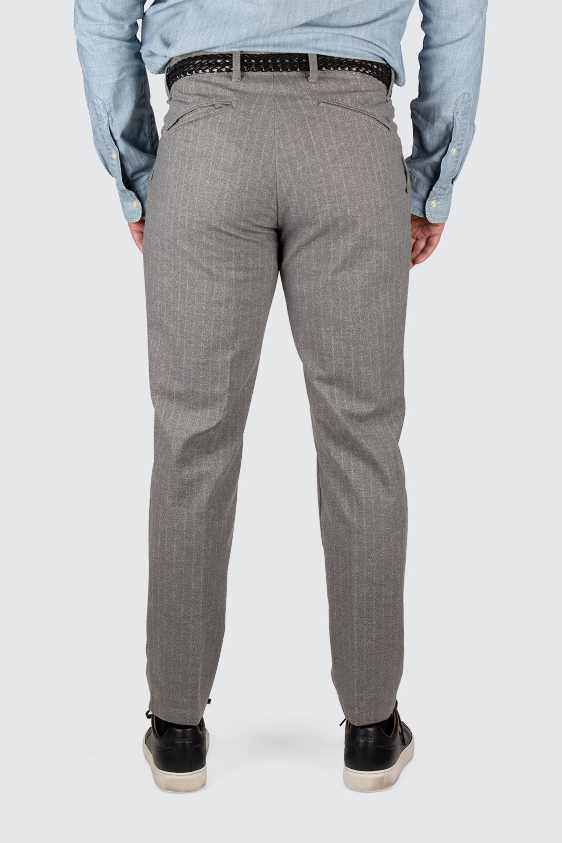 Brax Silvio P Cotton Trouser 32L Silver