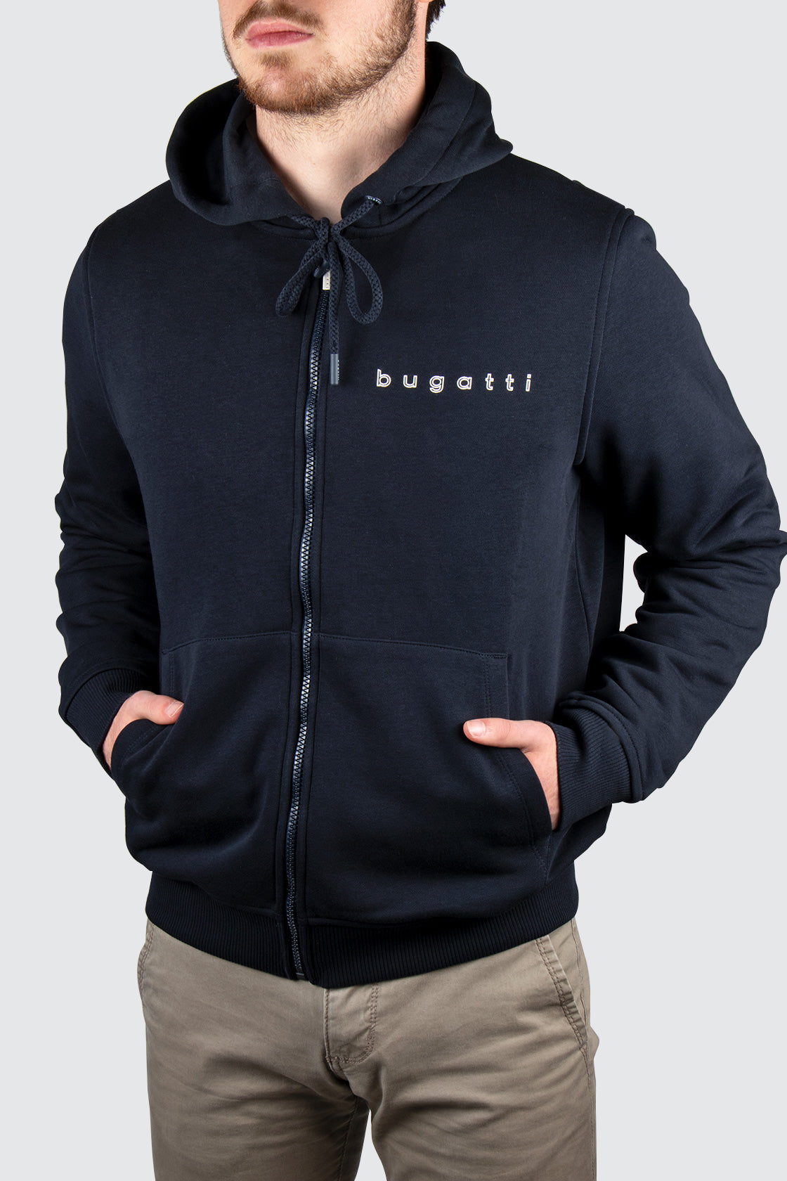 Bugatti Full Zip Hoodie Navy