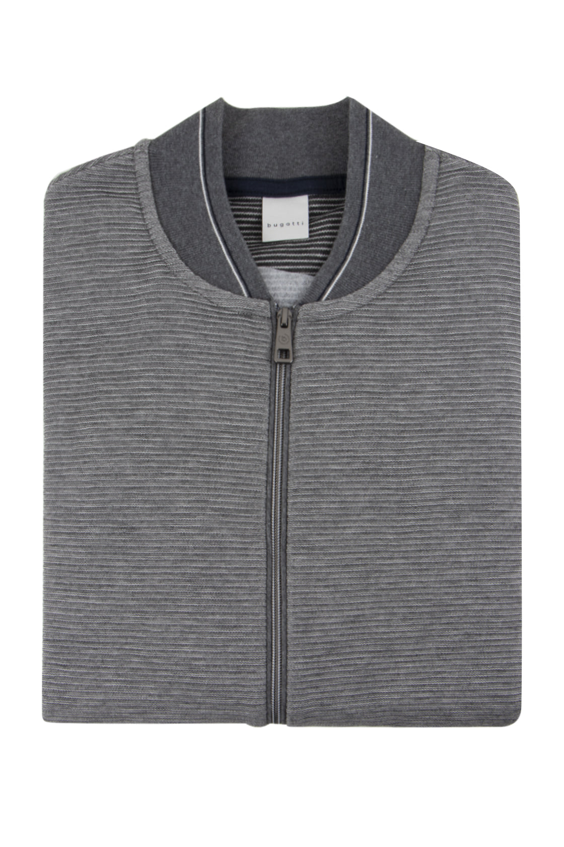 Bugatti Full Zip Sweater Grey – - Main Image