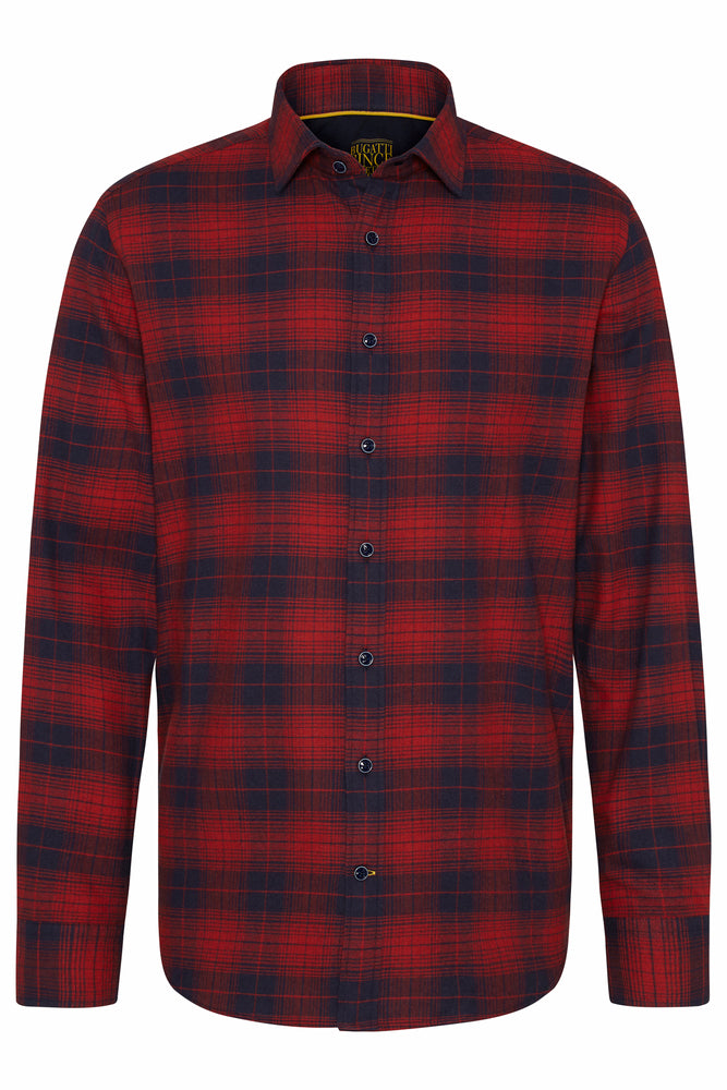 Bugatti Check Shirt Red