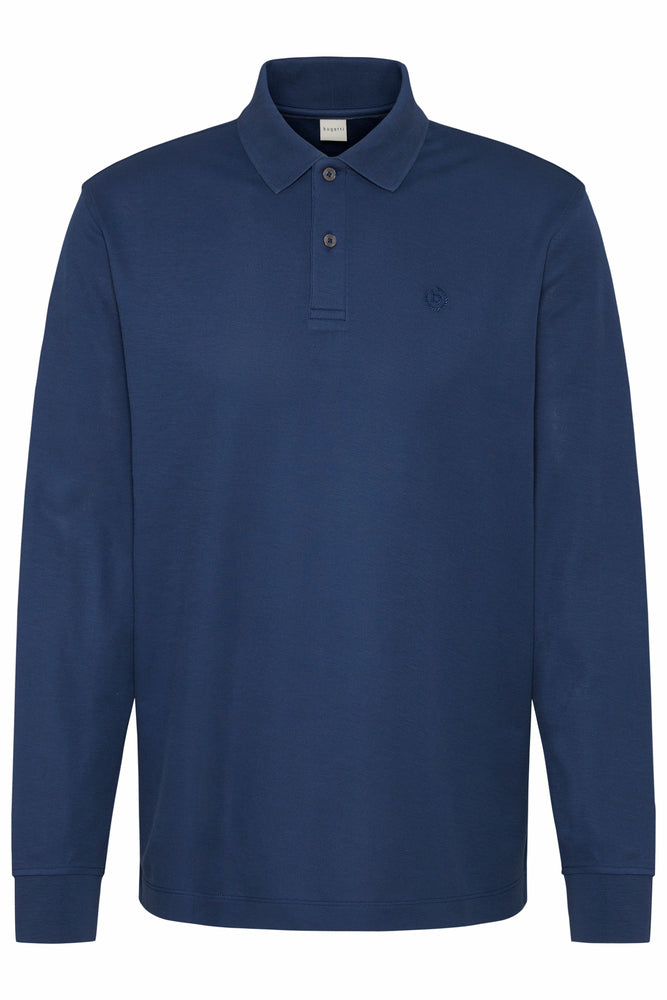 Bugatti Long Sleeve Polo Blue