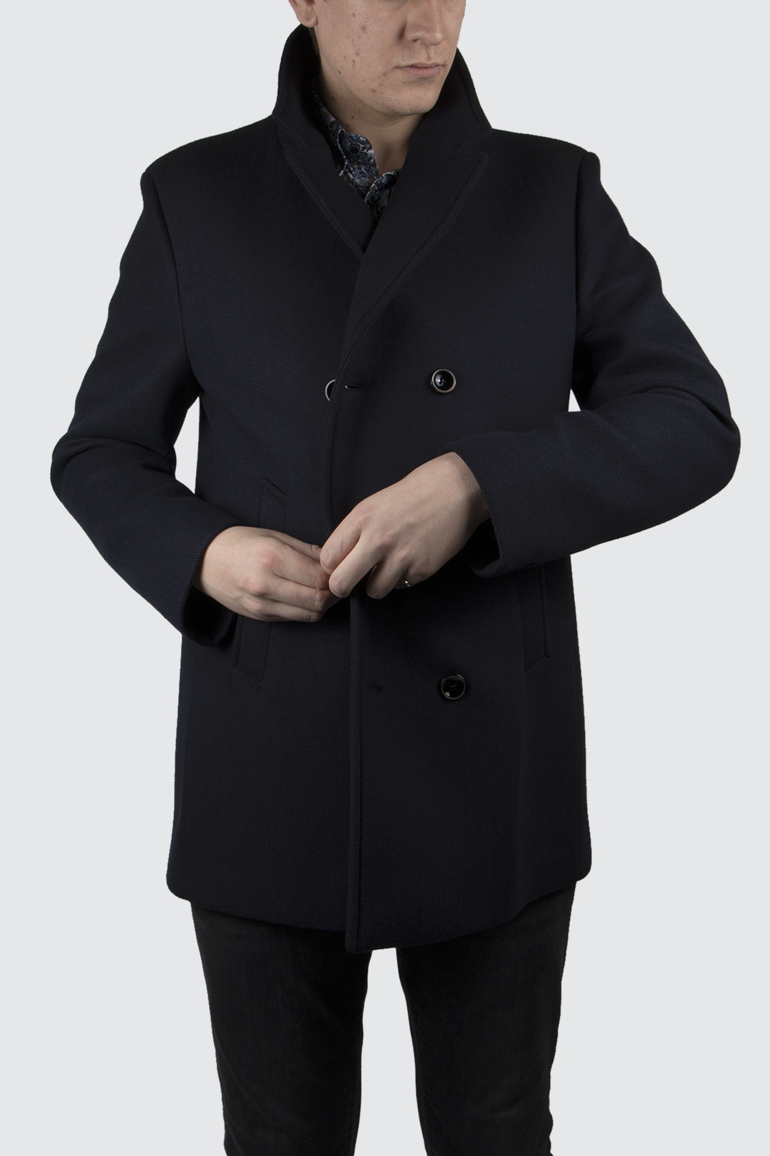 Bugatti Overcoat Navy