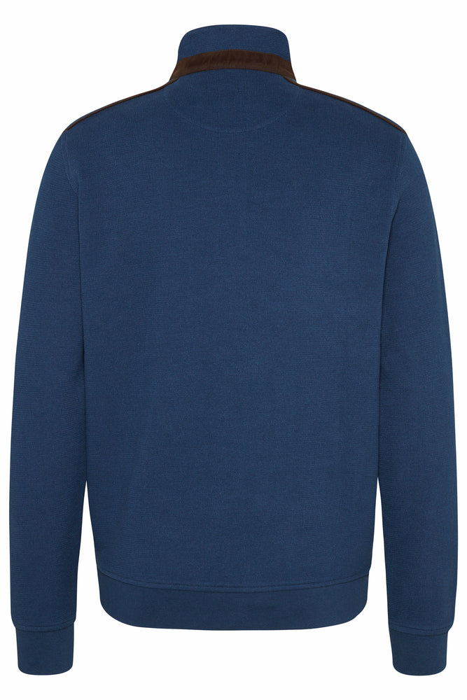 Bugatti Quarter Zip Sweat Top Blue