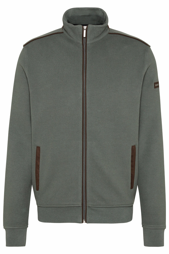 Bugatti Zip Sweat Top Green