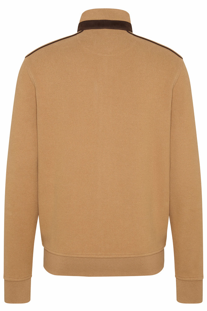 Bugatti Zip Sweater Tan