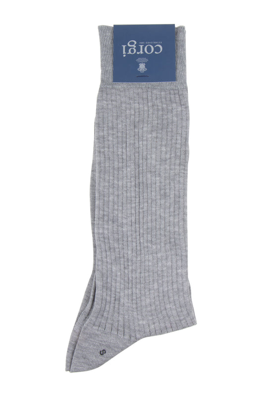 Corgi Cotton/Nylon Rib Socks Fog