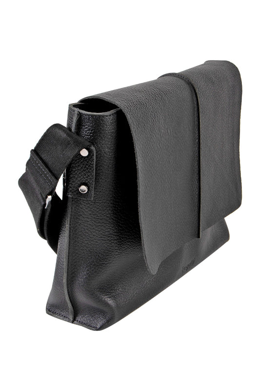 Bugatti Milano Large Black Messenger Bag