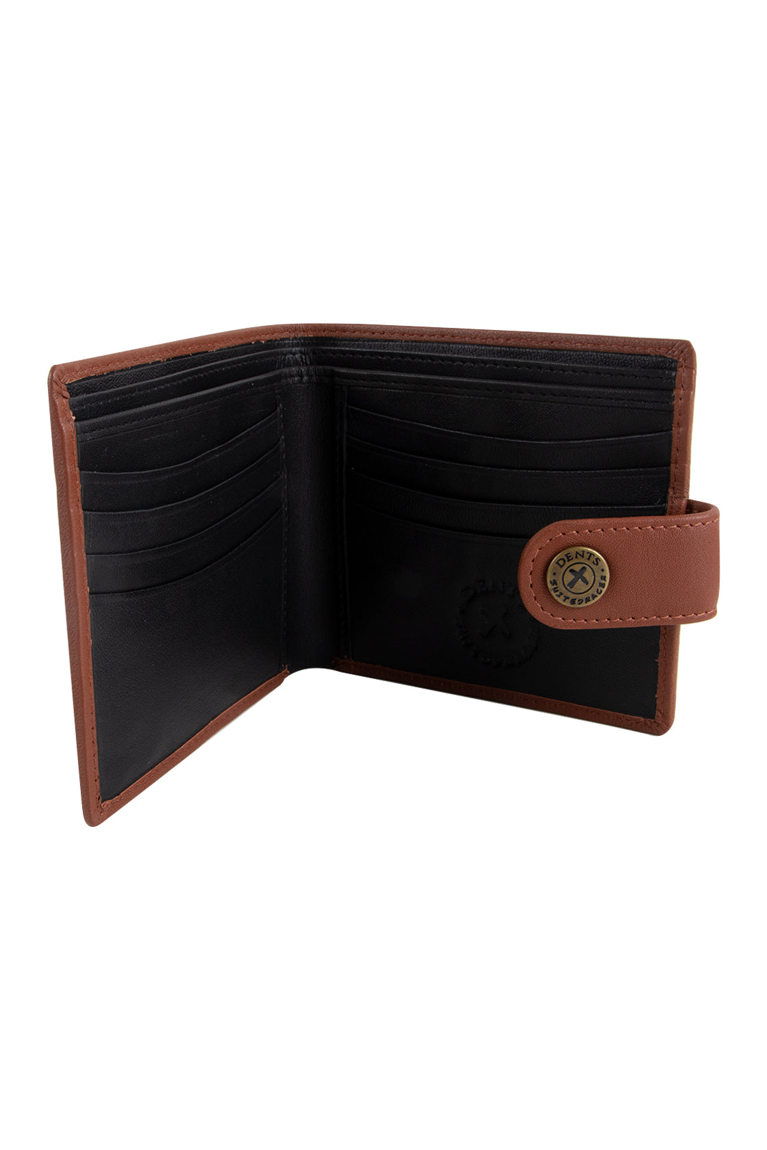 Dents Leather Billfold Wallet Tan/Black