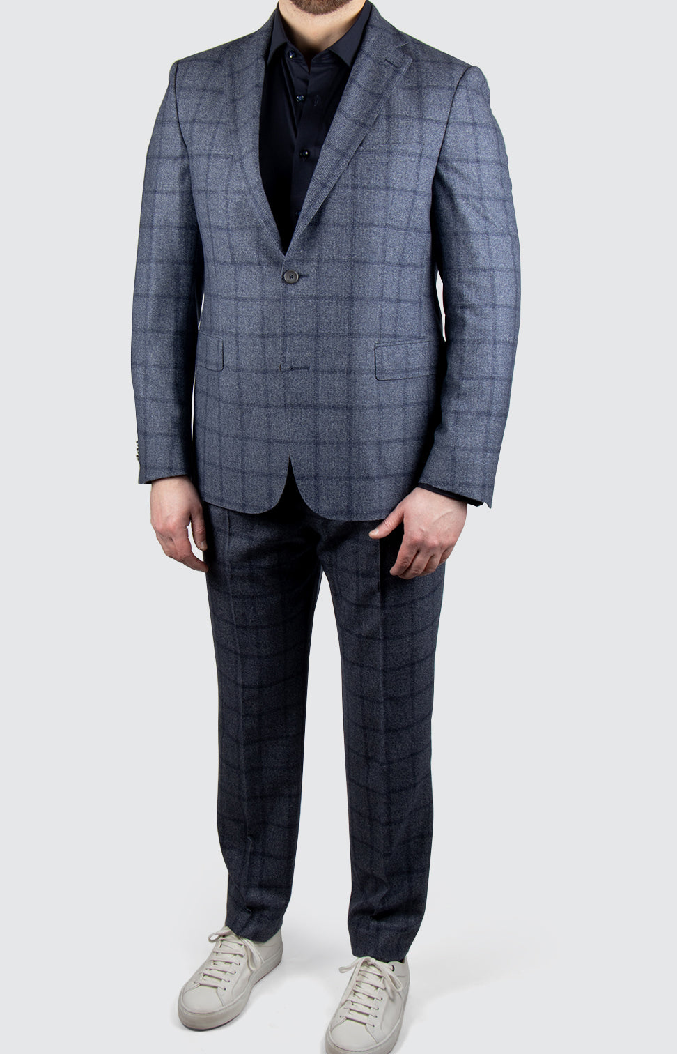 Eduard Dressler Merano Jarden Wool Suit Blue