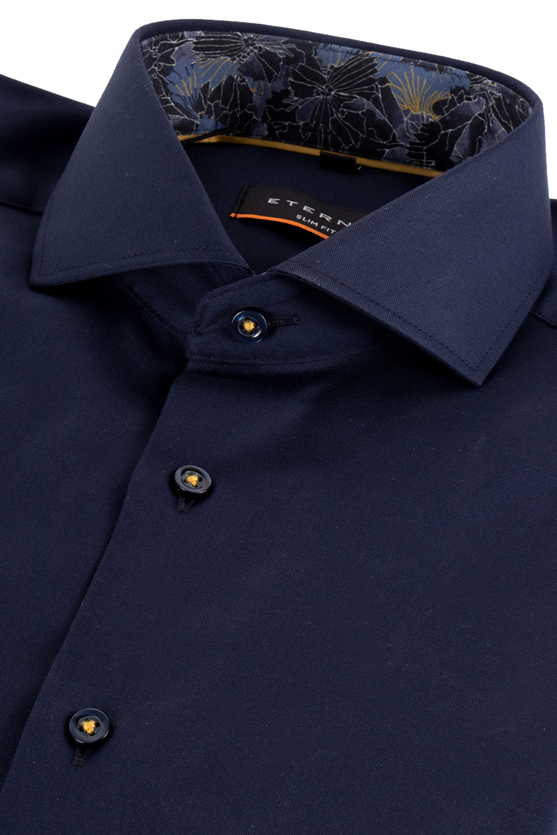 Eterna Slim Fit Shirt Navy