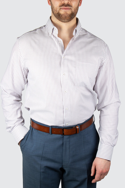 Eterna Modern Fit Business Shirt Purple Stripe