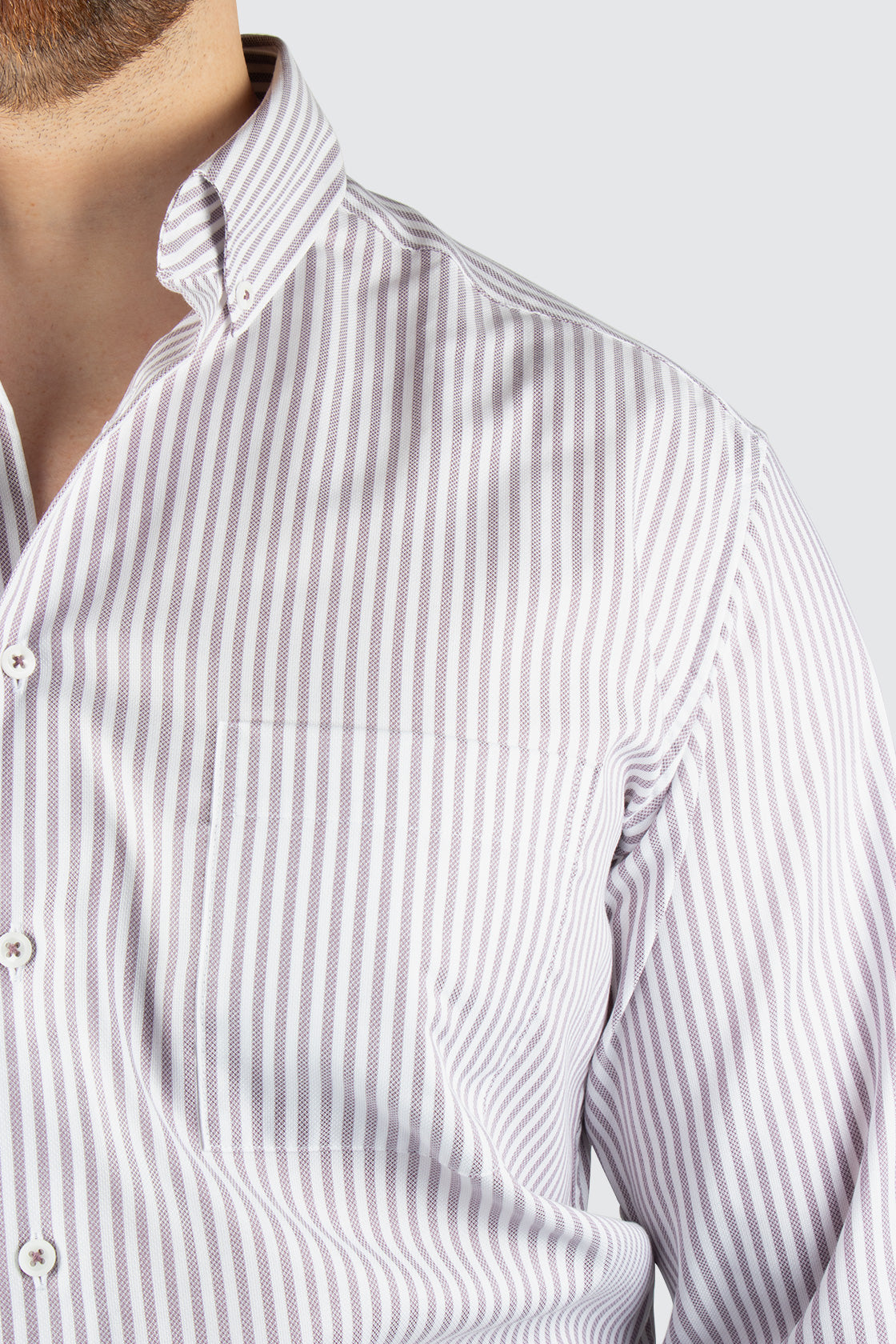 Eterna Modern Fit Business Shirt Purple Stripe