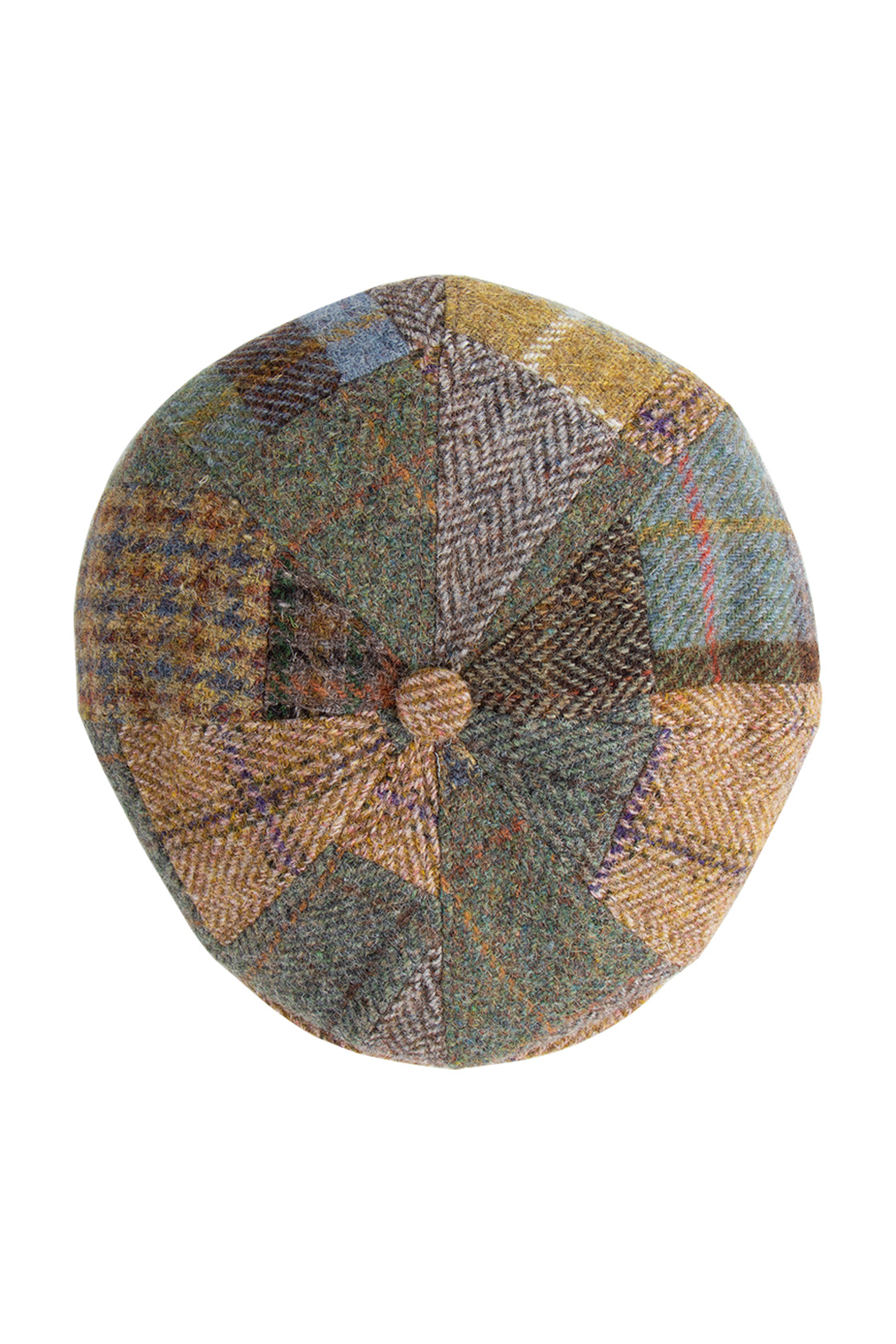 Flechet Harris Tweed Casquette Patch Cap Patchwork