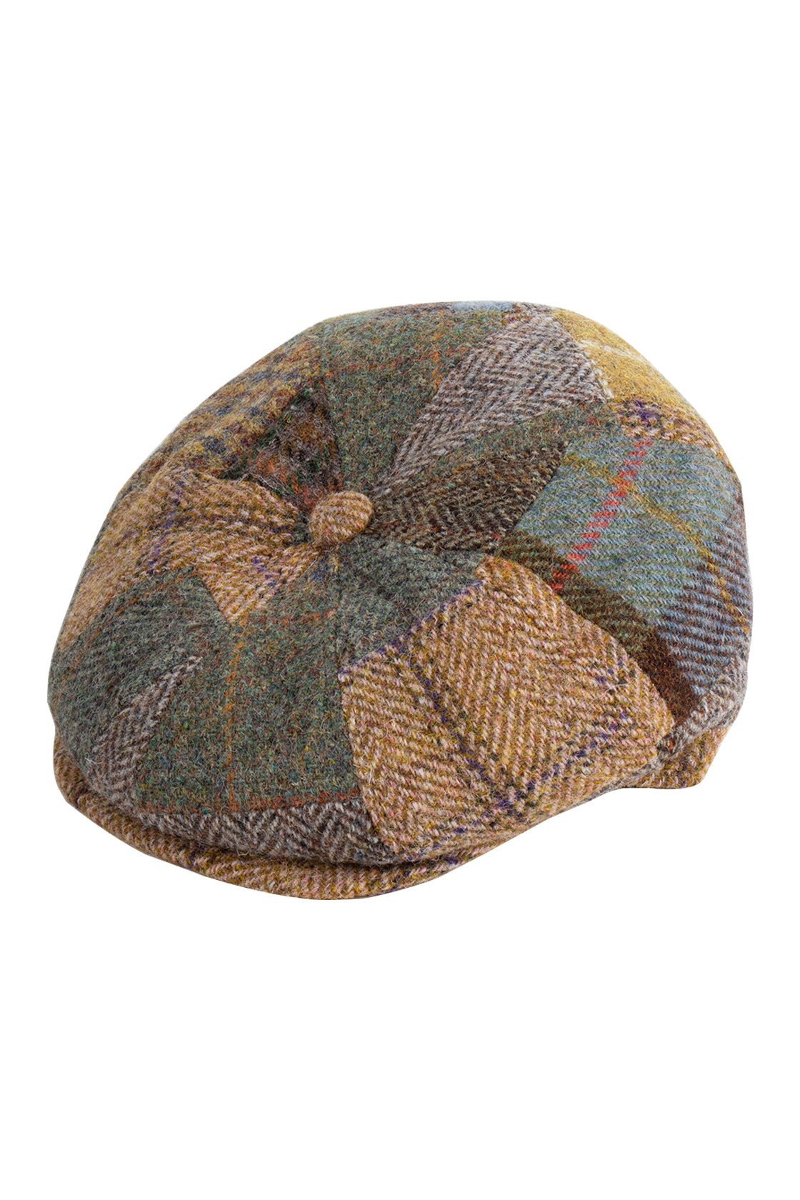 Flechet Harris Tweed Casquette Patch Cap Patchwork