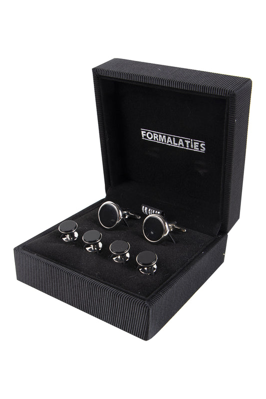 Formalaties Stud and Cufflink Set Black Onyx