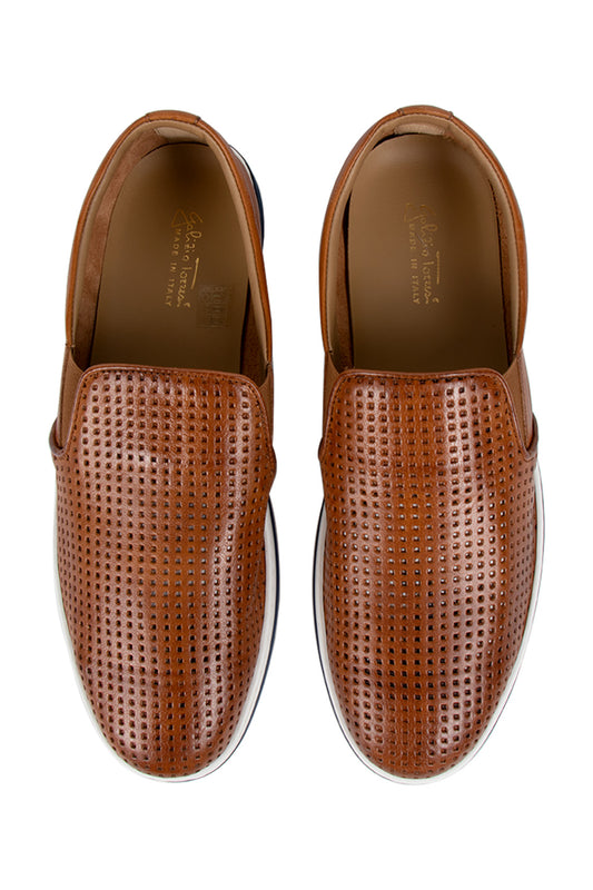 Galizio Torresi Leather Loafer Cognac