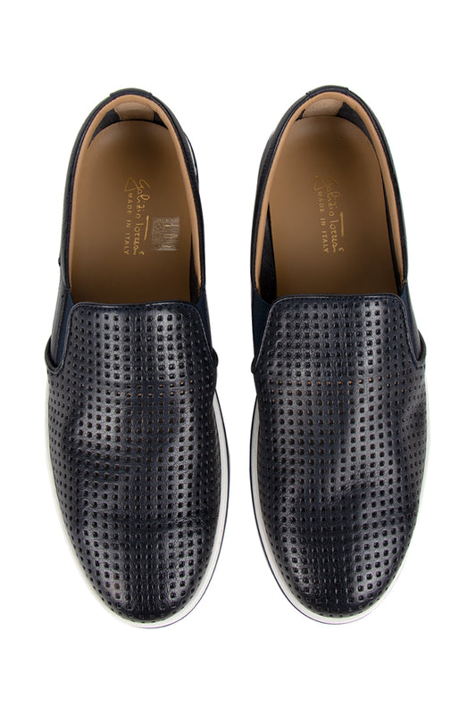 Galizio Torresi Leather Loafer Denim