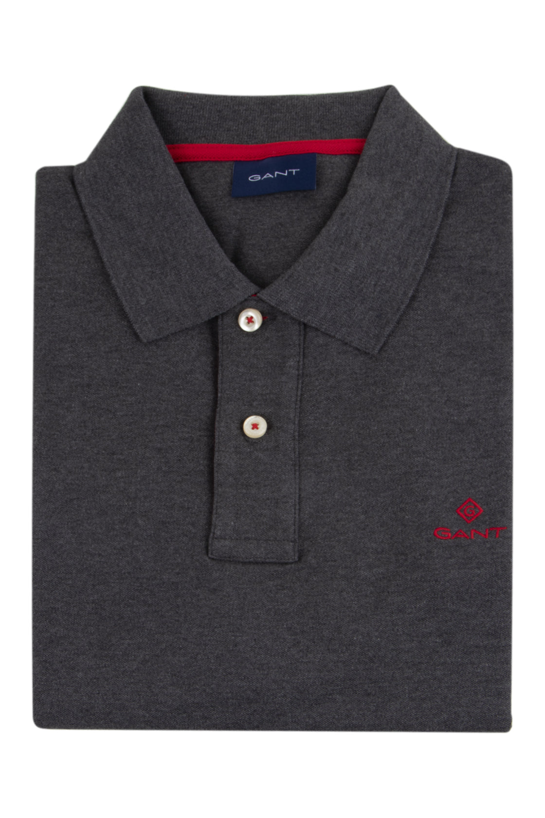 Gant Pique Short Sleeve Rugger Anthracite