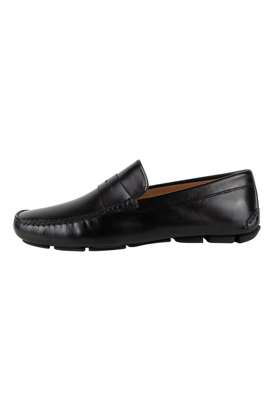 Gio Damiano Leather Vitello Loafers Black