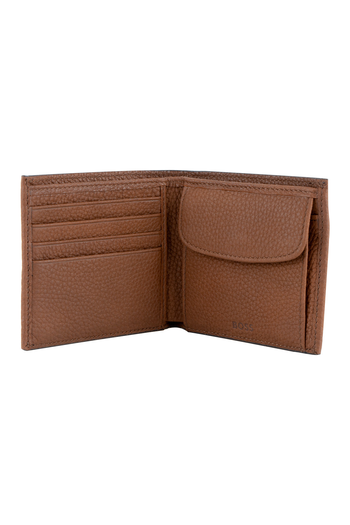 Hugo Boss Crosstown Leather Wallet Light Pastel Brown