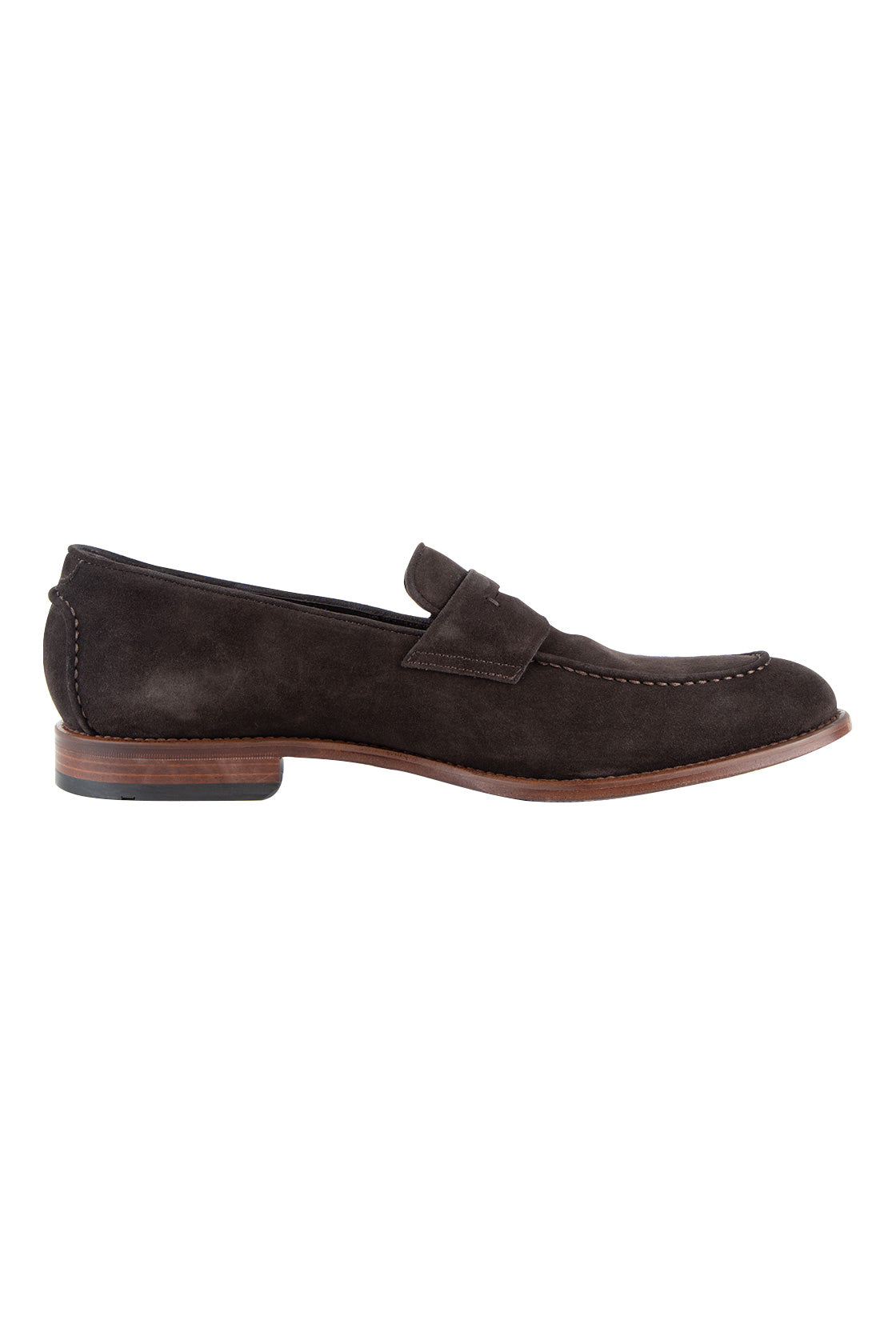 Hugo Boss Stofer Suede Penny Loafer Chocolate