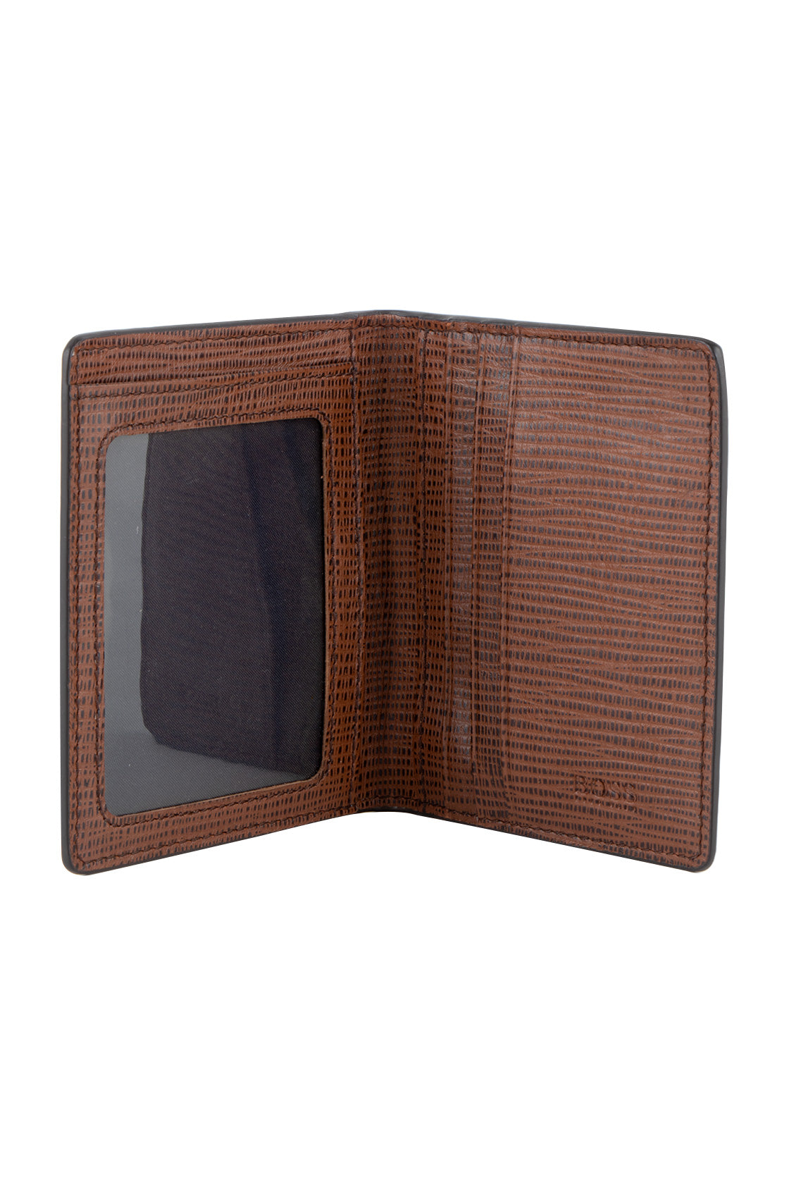 Hugo Boss Timeless Card Leather Bifold Light Brown