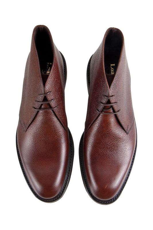 Loake Lytham Lace Leather Boot Oxblood