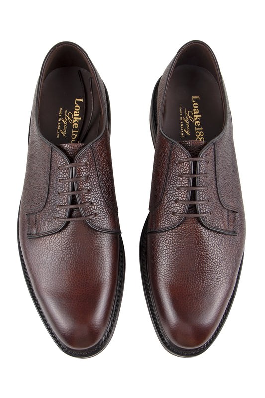 Loake Troon Burnished Calf Leather Shoe Rosewood