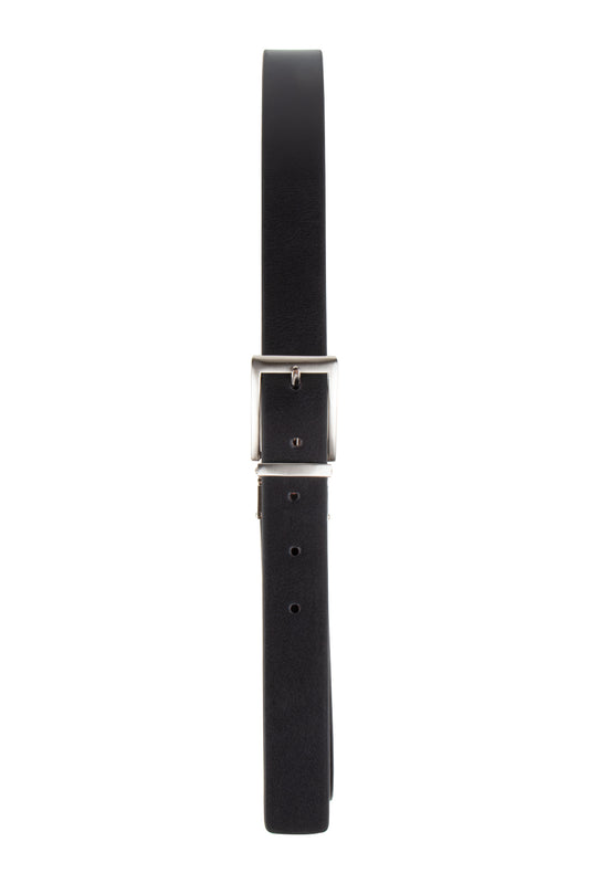 Loop Sandwich Guy Leather Belt Black/Choc