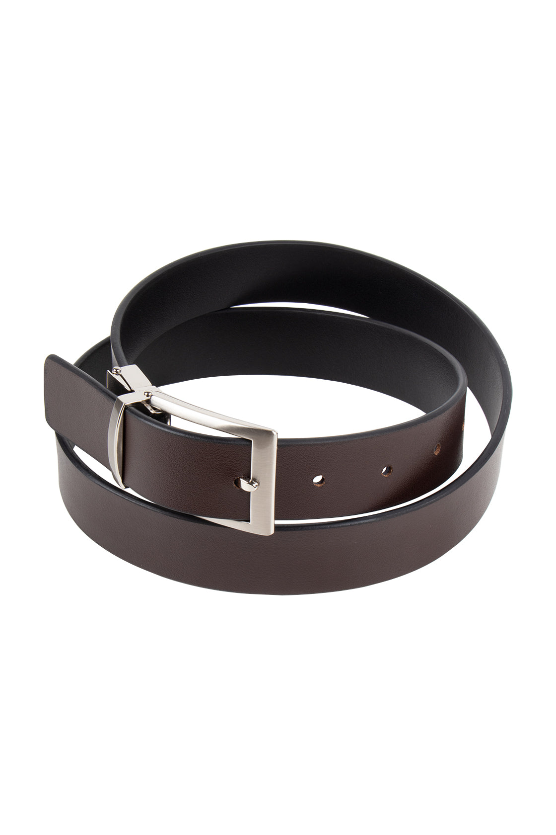 Loop Sandwich Guy Leather Belt Black/Choc